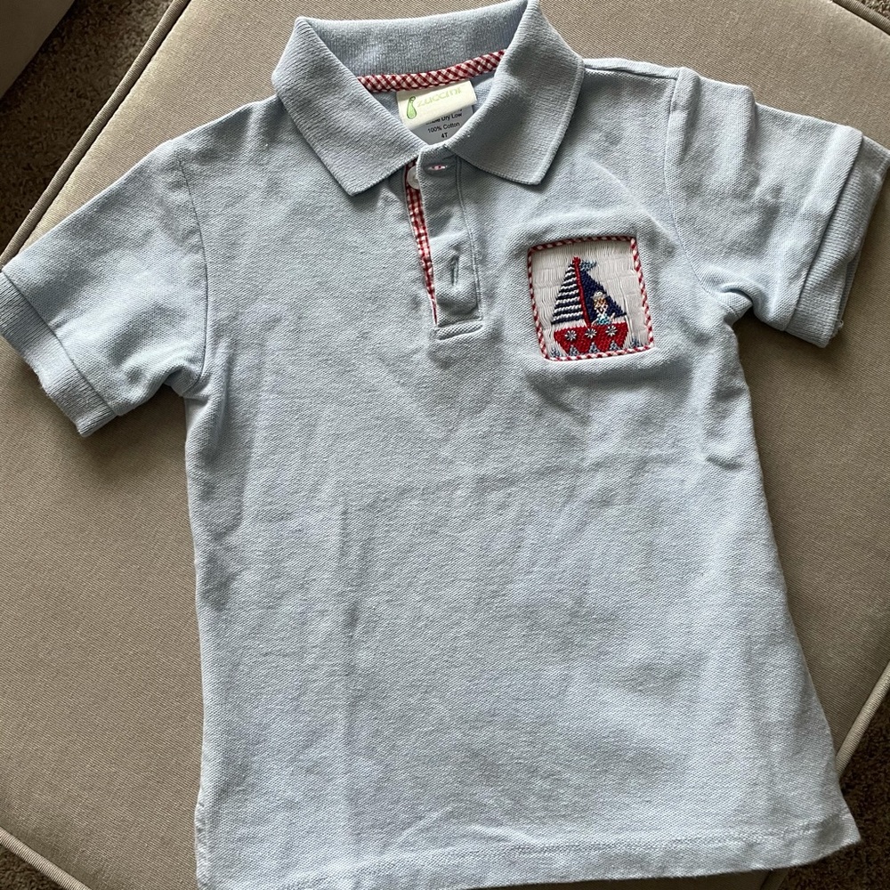 Zuccini size 4 boys polo in light blue